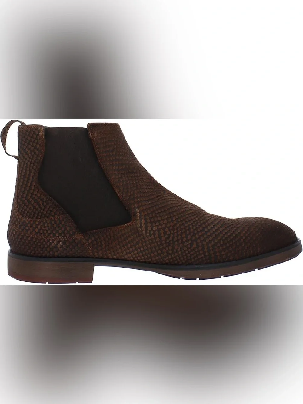 Stacy Adams Kayden Python Print Suede Brown Chelsea Boot Sz 11 BNWB